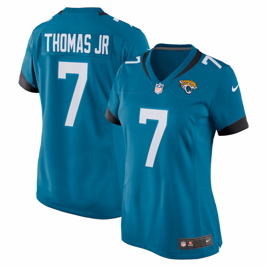 Women's Jacksonville Jaguars Brian Thomas Jr. Nike  Teal Game Jersey - Jersey