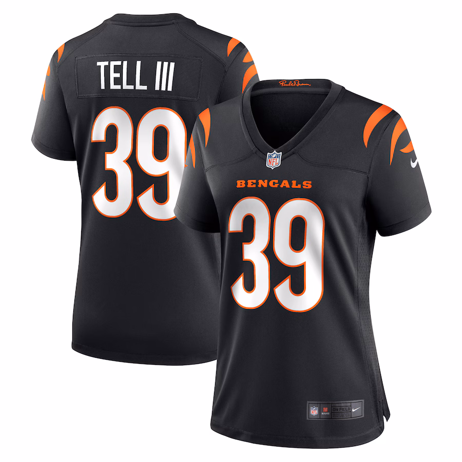Women's Cincinnati Bengals Marvell Tell III Nike Black Game Player Jersey - Jersey