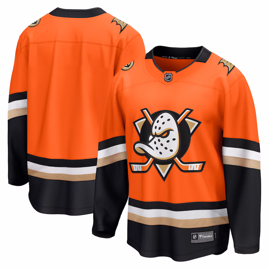 Men's Anaheim Ducks Fanatics Orange Home Breakaway Jersey - Jersey