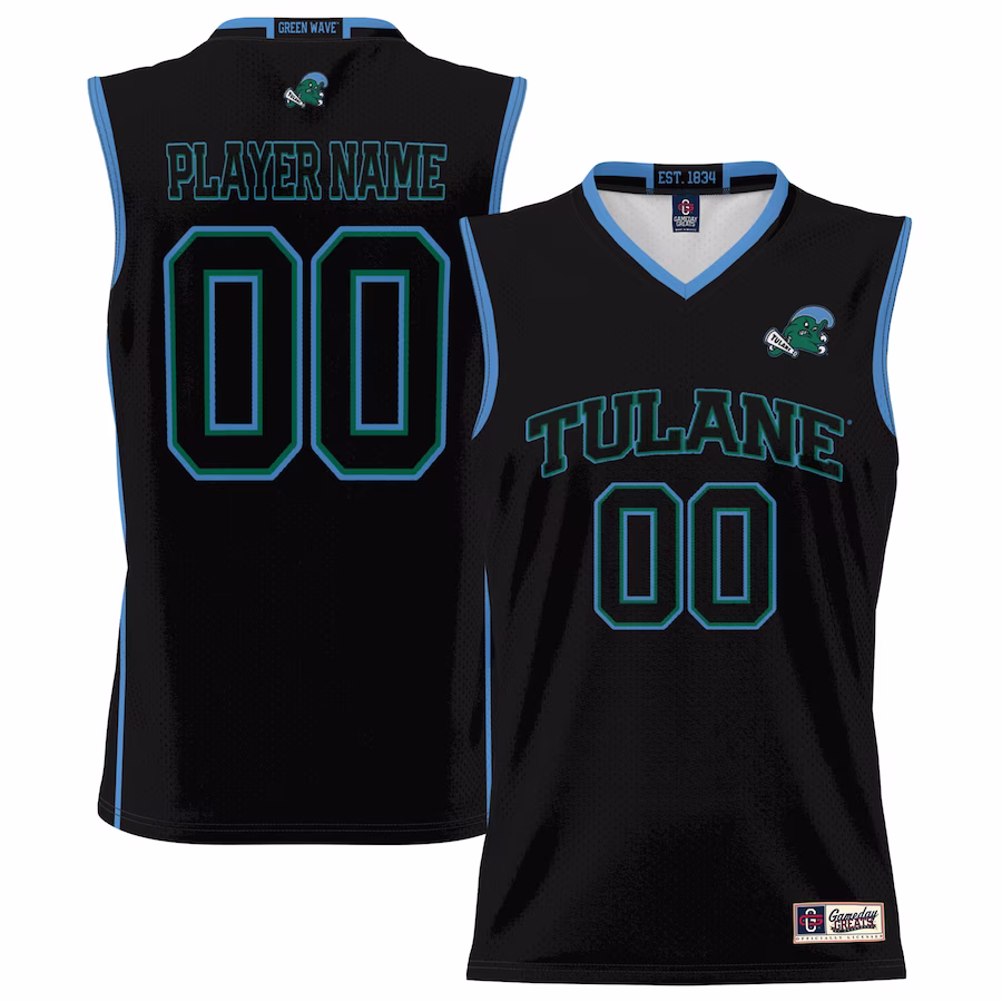 Tulane Green Wave GameDay Greats Youth NIL Pick-A-Player Lightweight Basketball Jersey - Black - Jersey