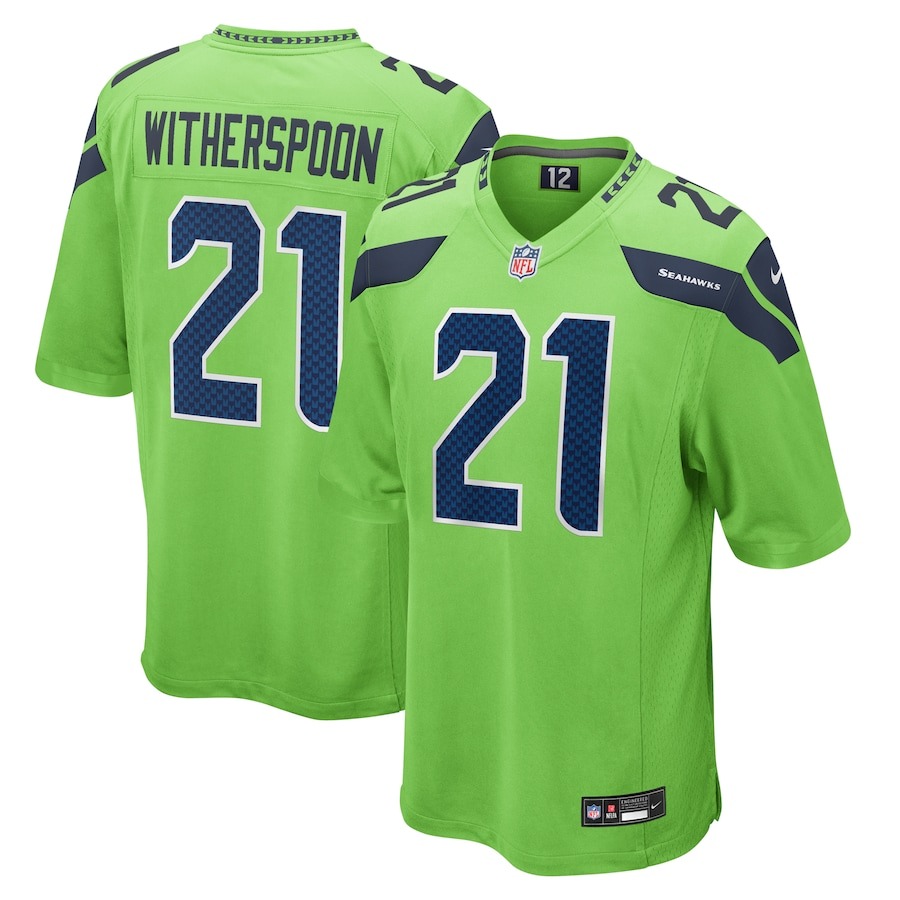 Men's Seattle Seahawks Devon Witherspoon Nike Neon Green  Game Jersey - Jersey