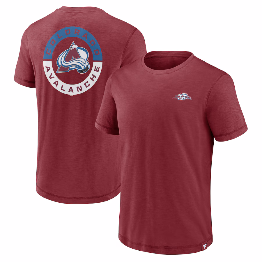 Men's Colorado Avalanche Fanatics Burgundy High Stick T-Shirt - Jersey