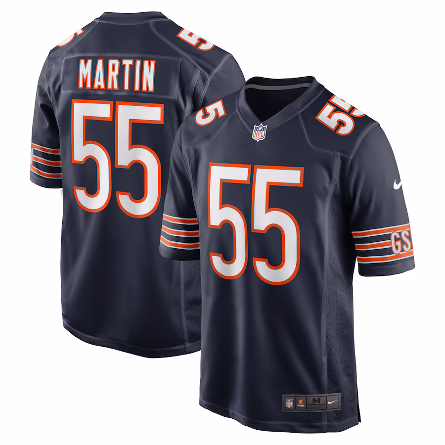Men's Chicago Bears Jacob Martin Nike Navy Game Jersey - Jersey