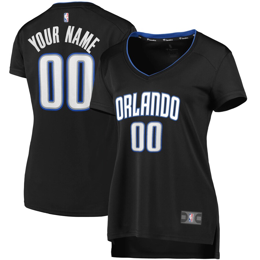 Women's Orlando Magic Fanatics Black Fast Break Replica Custom Jersey - Icon Edition - Jersey