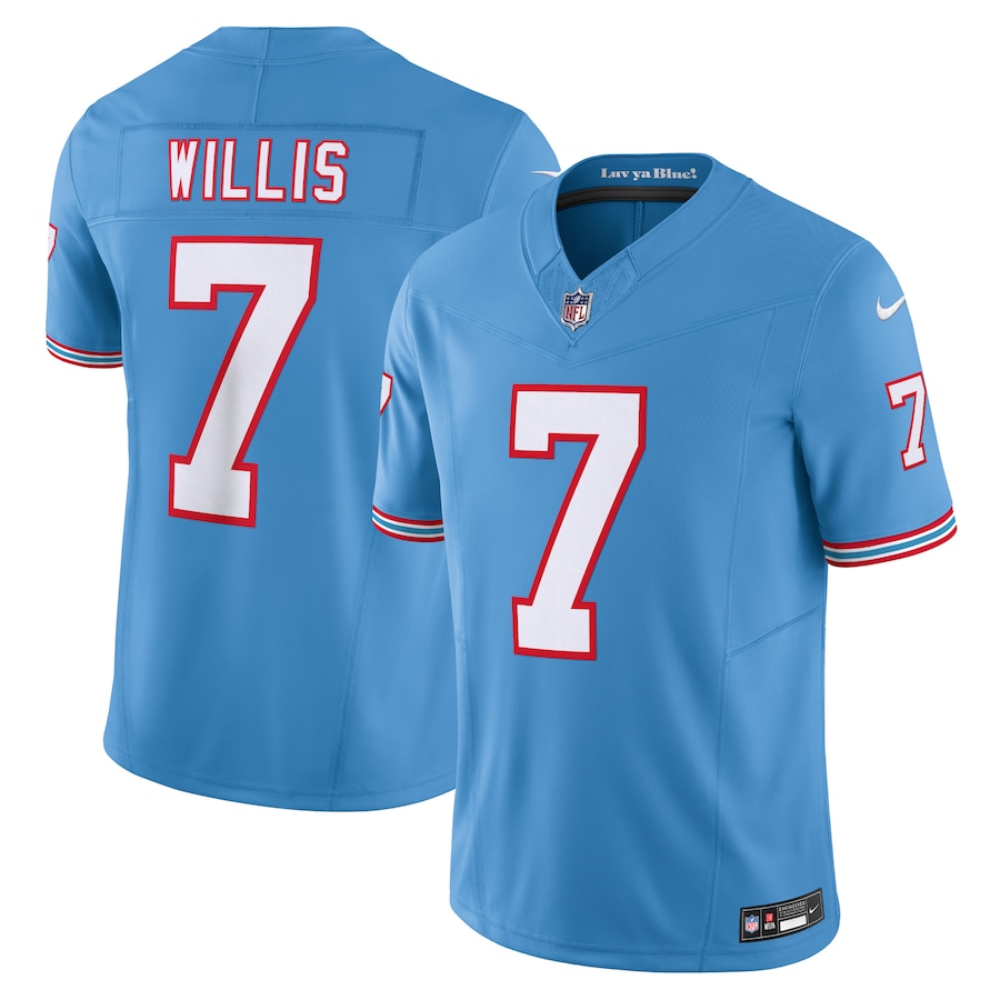 Men's Tennessee Titans Malik Willis Nike Light Blue Vapor F.U.S.E. Limited Jersey - Jersey