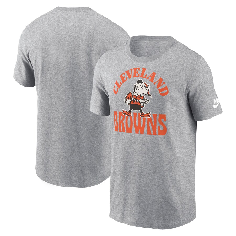 Men's Cleveland Browns Nike Heather Gray Rewind Groove Essential T-Shirt - Jersey