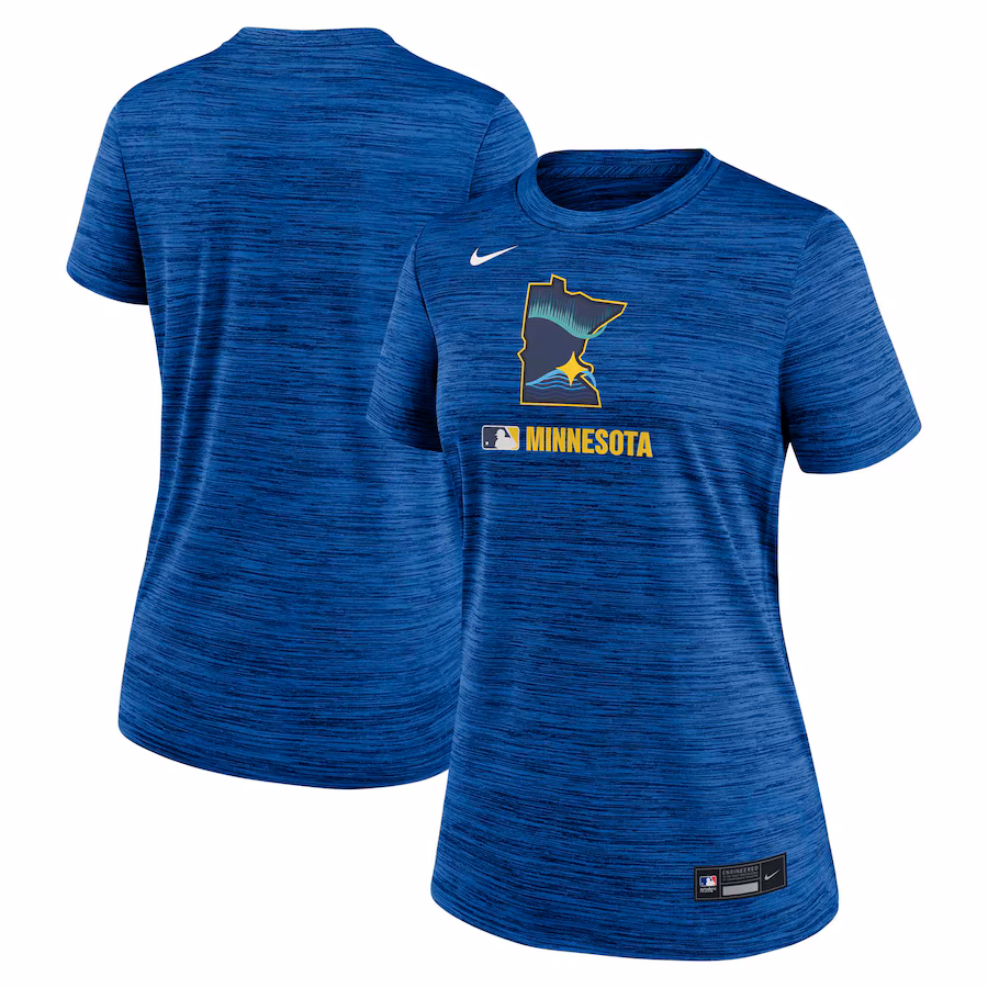 Women's Minnesota Twins Nike Royal Authentic Collection City Connect Velocity Performance T-Shirt - Jersey