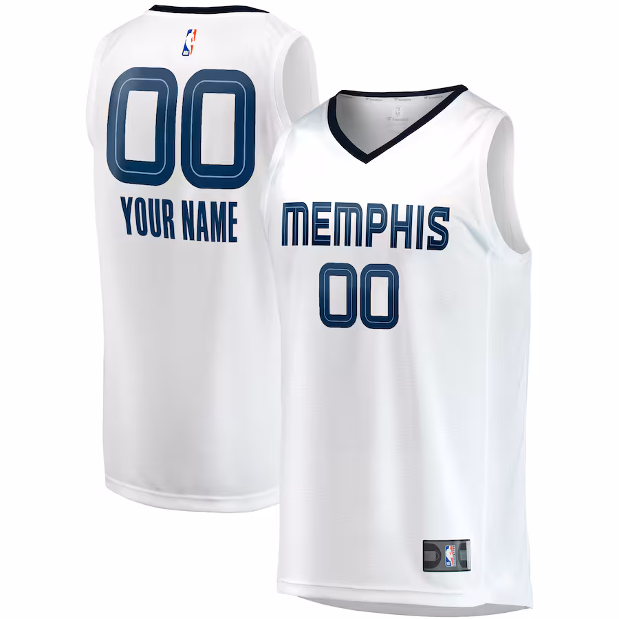 Youth Memphis Grizzlies  Fanatics White Fast Break Replica Custom Jersey - Association Edition - Jersey