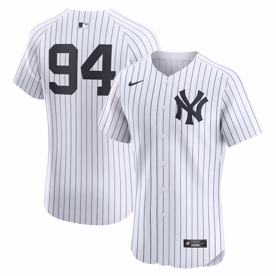 Men's New York Yankees Yoendrys Gomez Nike White Home Elite Player Jersey - Jersey