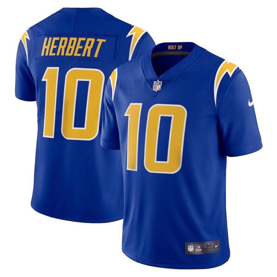 Men's Los Angeles Chargers Justin Herbert Nike Royal Vapor Limited Jersey - Jersey