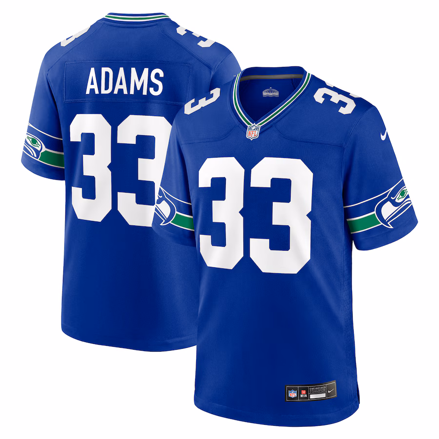 Men's Seattle Seahawks Jamal Adams Nike Royal Alternate Game Jersey - Jersey