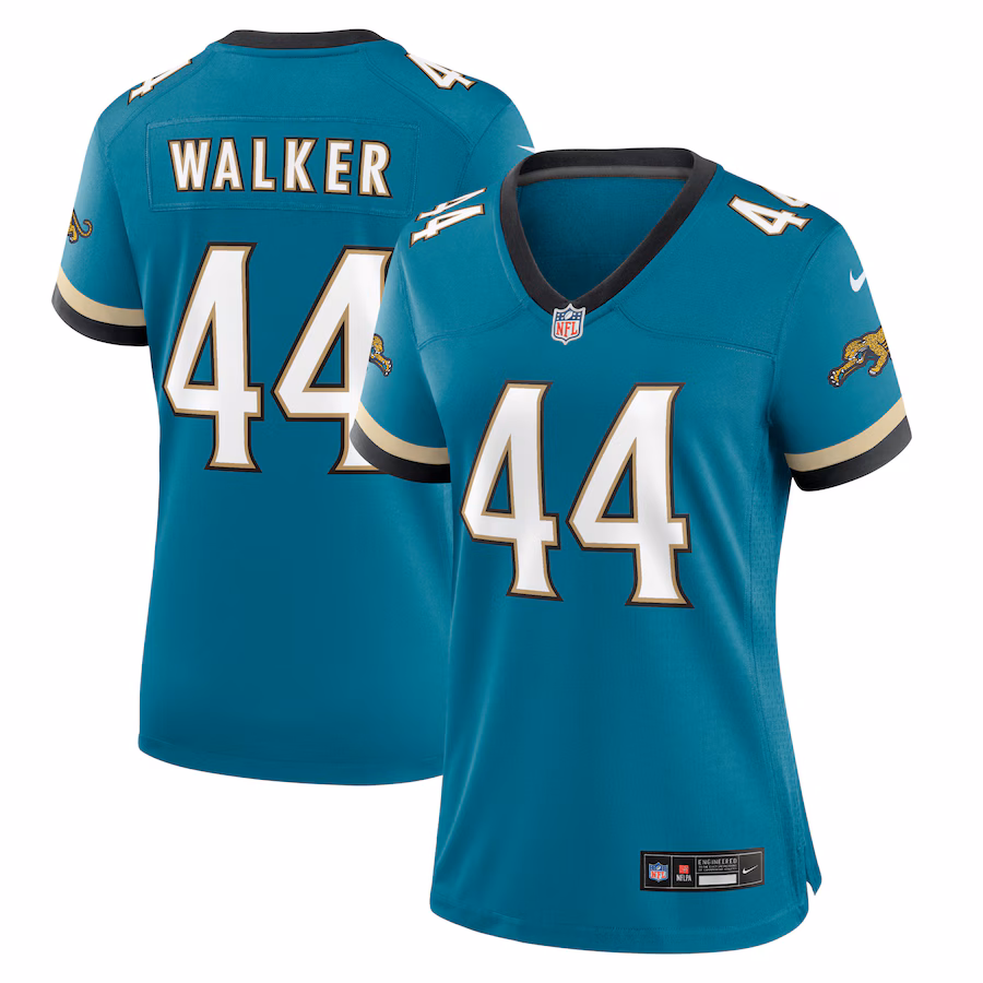 Women's Jacksonville Jaguars Travon Walker Nike Teal Prowler Throwback Game Jersey - Jersey