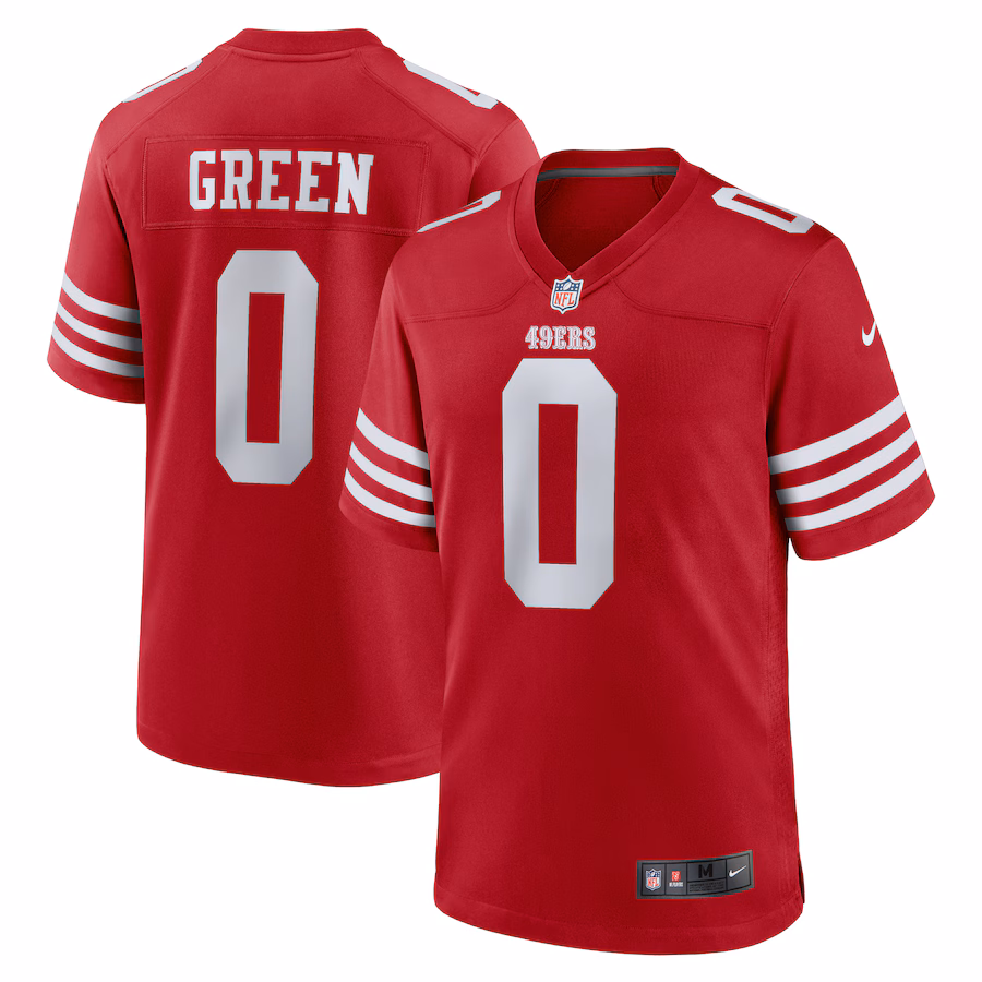 Men's San Francisco 49ers Renardo Green Nike Scarlet Game Jersey - Jersey