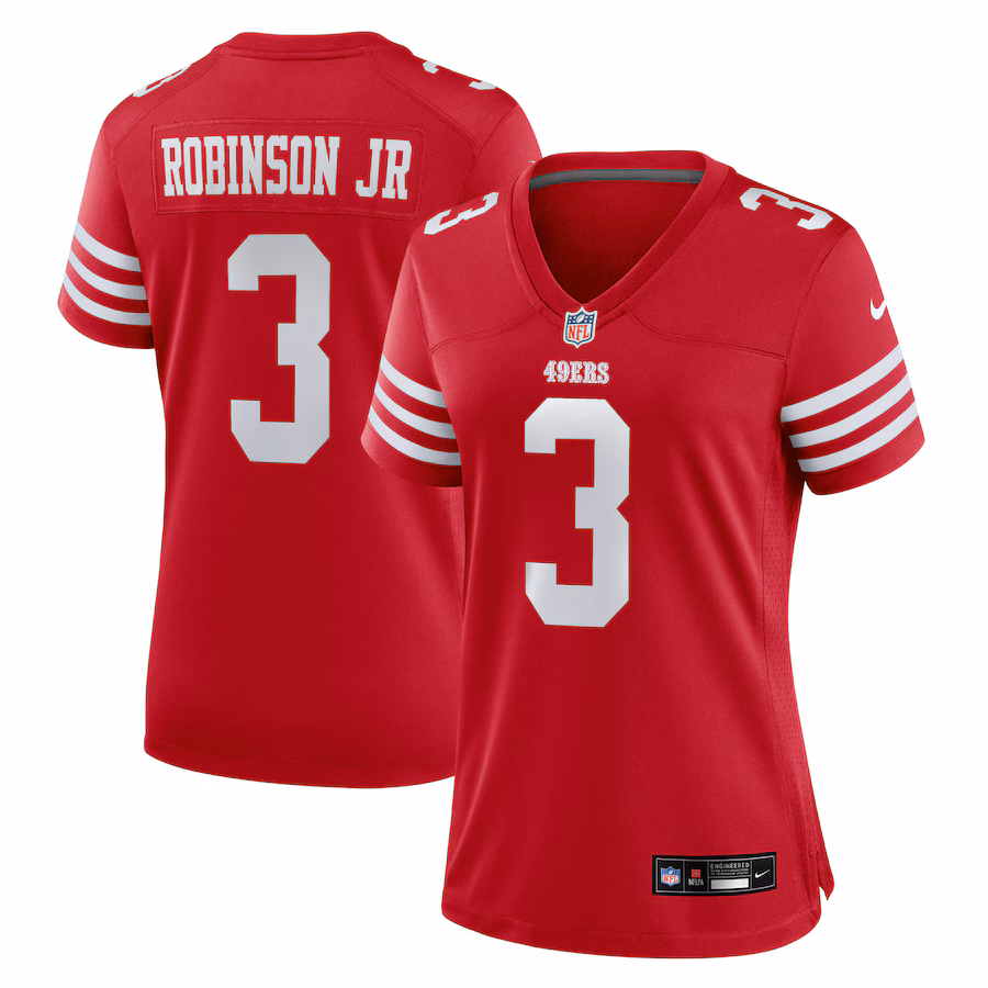 Women's San Francisco 49ers Brian Robinson Jr. Nike Scarlet Team Game Jersey - Jersey