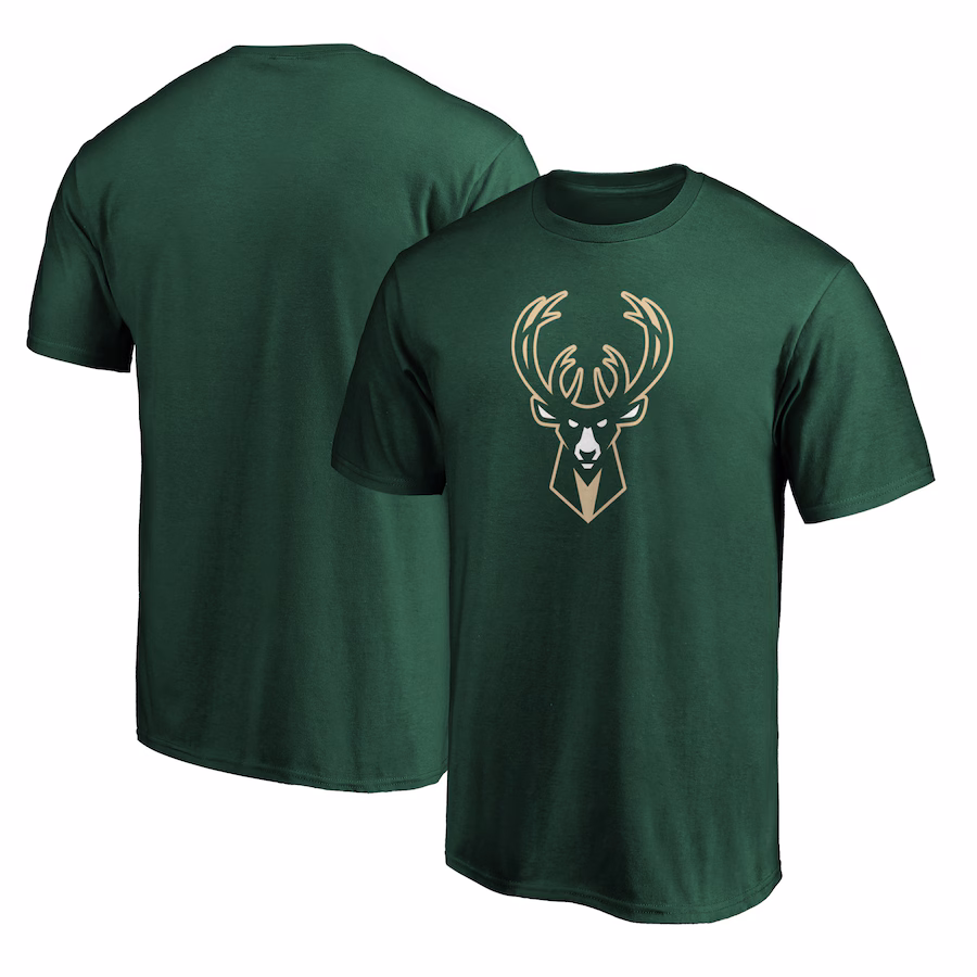 Men's Milwaukee Bucks Green Logo T-Shirt - Jersey