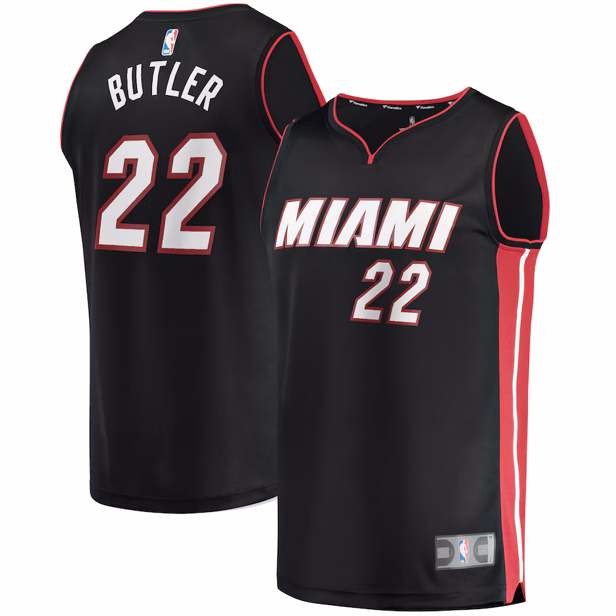Youth Miami Heat Jimmy Butler Fanatics Black Fast Break Replica Jersey - Icon Edition - Jersey