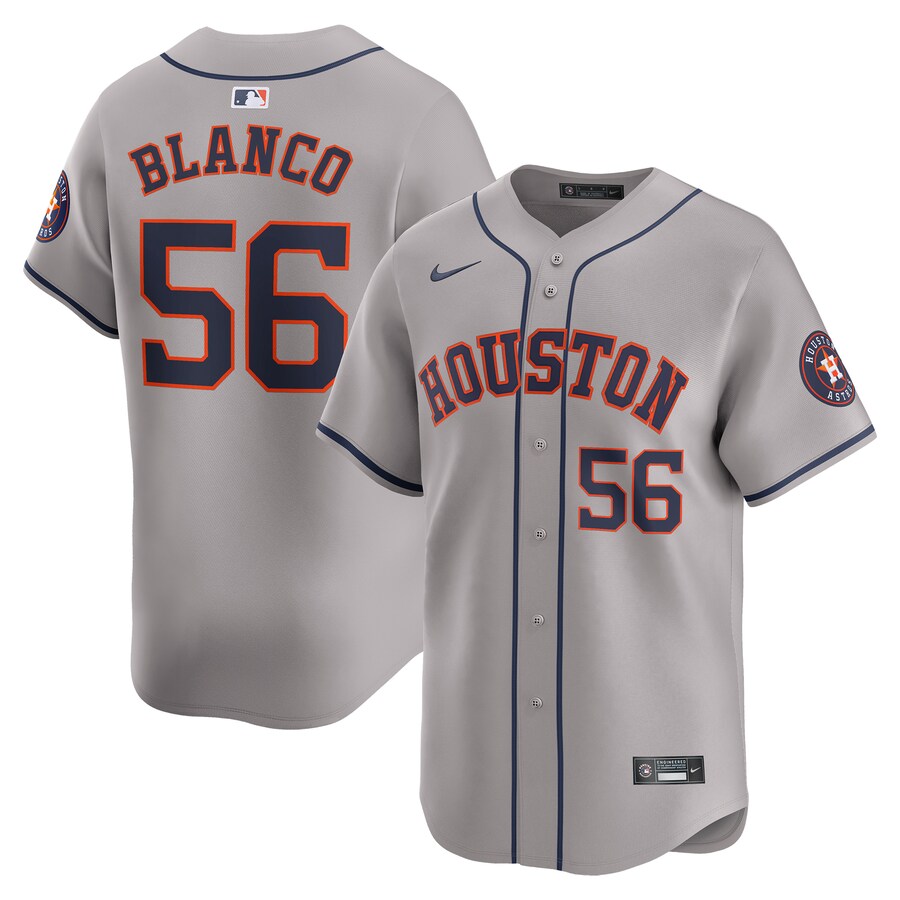 Men's Houston Astros Ronel Blanco Nike Gray Away Limited Player Jersey - Jersey