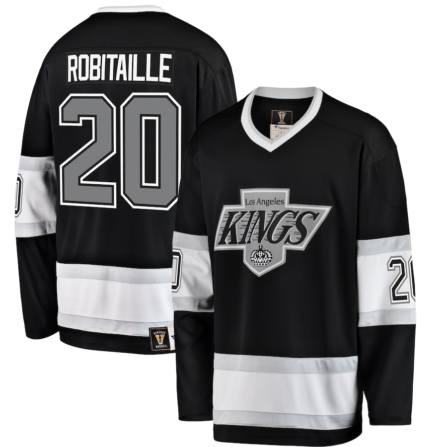 Men's Los Angeles Kings Luc Robitaille Fanatics Branded Black Premier Breakaway Retired Player Jersey - Jersey