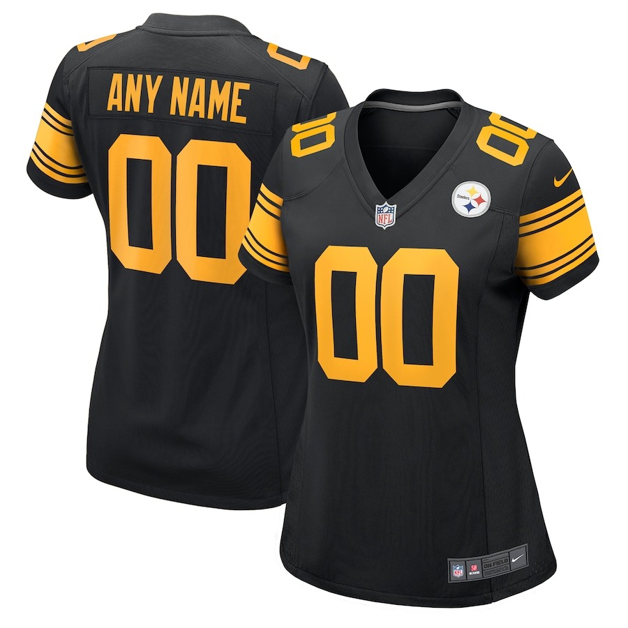 Women's Pittsburgh Steelers  Nike Black Alternate Custom Game Jersey - Jersey