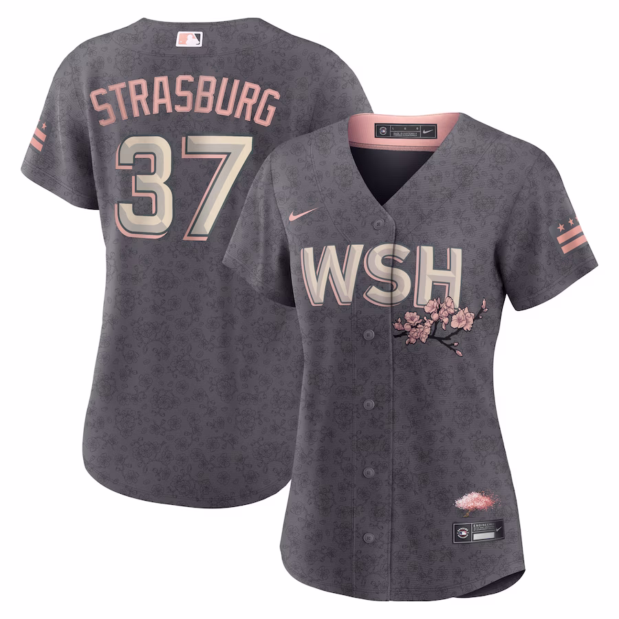 Women's Washington Nationals Stephen Strasburg Nike Gray City Connect Replica Player Jersey - Jersey