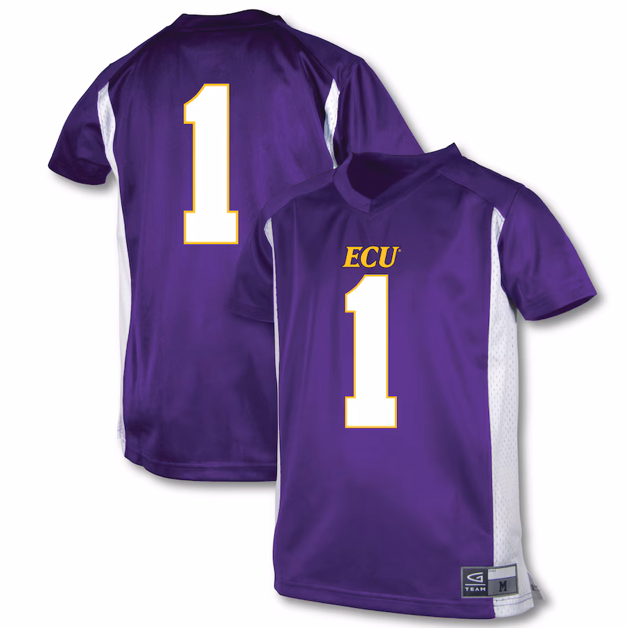 Youth Garb #1 Purple ECU Pirates Football Jersey - Jersey