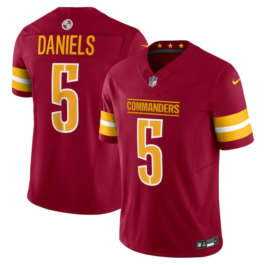 Men's Washington Commanders Jayden Daniels Nike Burgundy Vapor F.U.S.E. Limited Jersey - Jersey