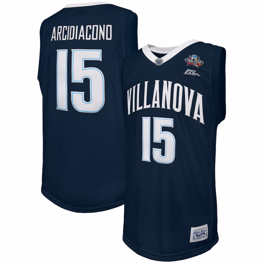 Men's Original Retro Brand Ryan Arcidiacono Navy Villanova Wildcats 2016 NCAA Men's Basketball Tournament March Madness Final Four Commemorative Classic Jersey - Jersey