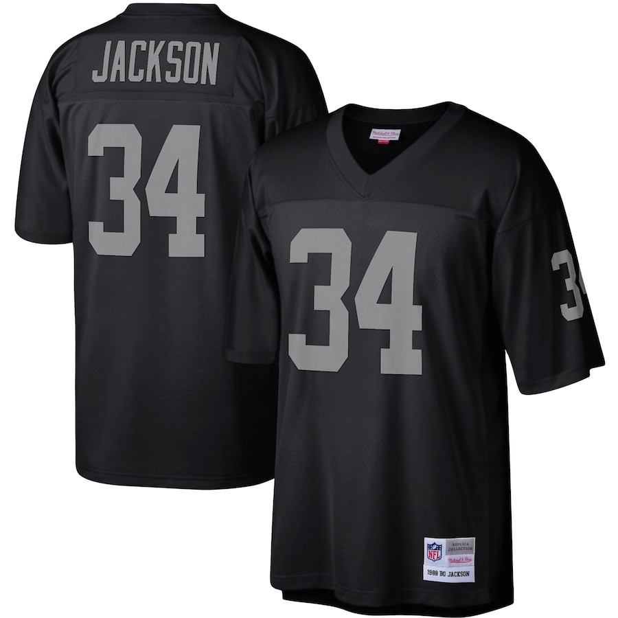 Men's Las Vegas Raiders Bo Jackson Mitchell & Ness Black Legacy Replica Jersey - Jersey