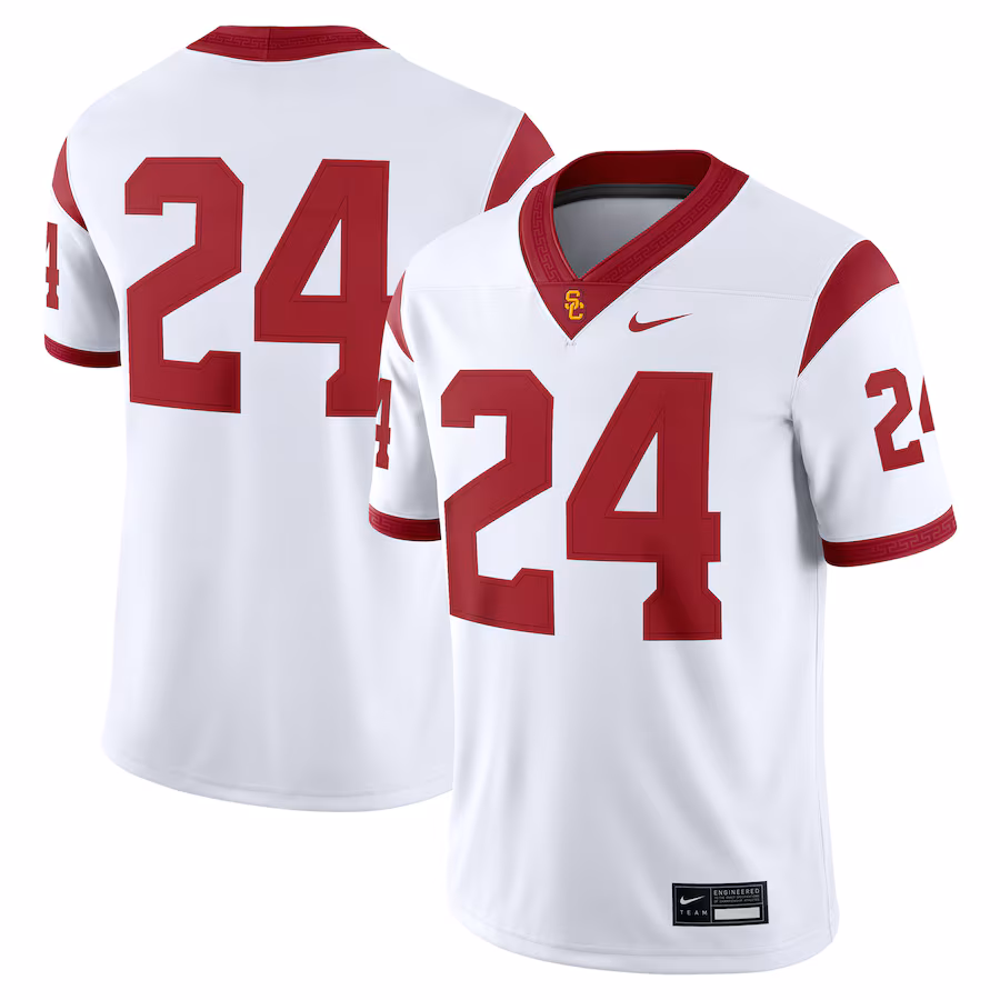 Men's Nike #24 White USC Trojans Game Jersey - Jersey