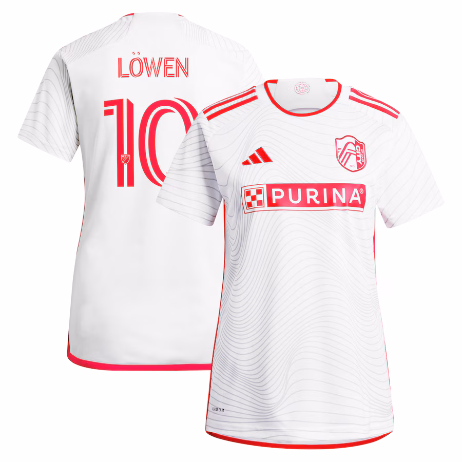 Women's St. Louis City SC Eduard Löwen adidas White 2024 The Confluence Kit Replica Player Jersey - Jersey