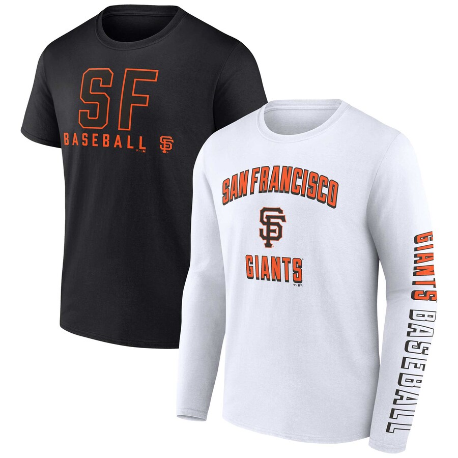 Men's San Francisco Giants Fanatics Black/White Two-Pack Combo T-Shirt Set - Jersey