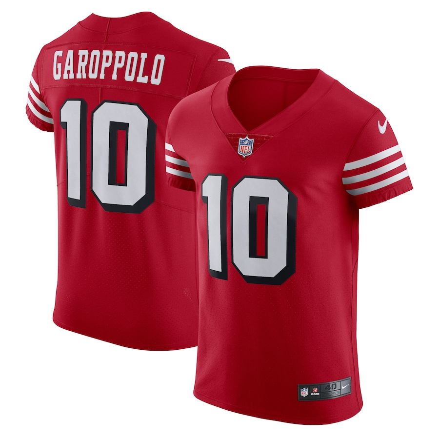 Men's San Francisco 49ers Jimmy Garoppolo Nike Scarlet Alternate Vapor Elite Jersey - Jersey