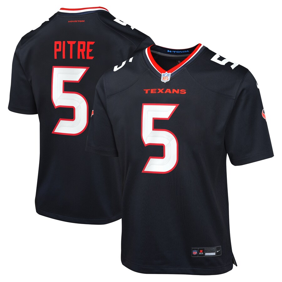 Youth Houston Texans Jalen Pitre Nike Navy Game Jersey - Jersey
