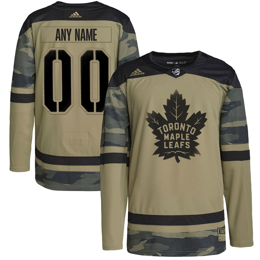 Men's Toronto Maple Leafs adidas Camo Military Appreciation Team Authentic Custom Practice Jersey - Jersey
