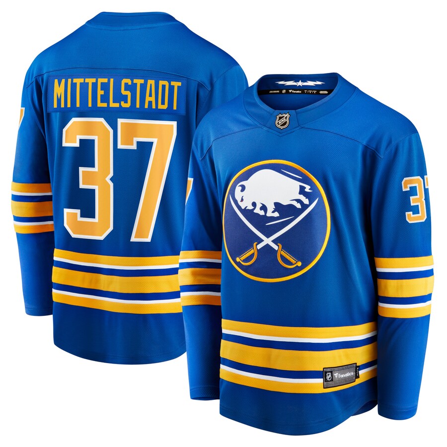 Men's Buffalo Sabres Casey Mittelstadt Fanatics Branded Royal Home Breakaway Player Jersey - Jersey