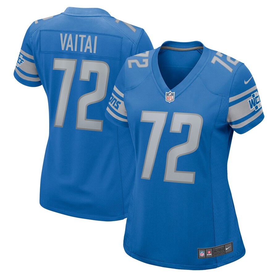 Women's Detroit Lions Halapoulivaati Vaitai Nike Blue Game Jersey - Jersey