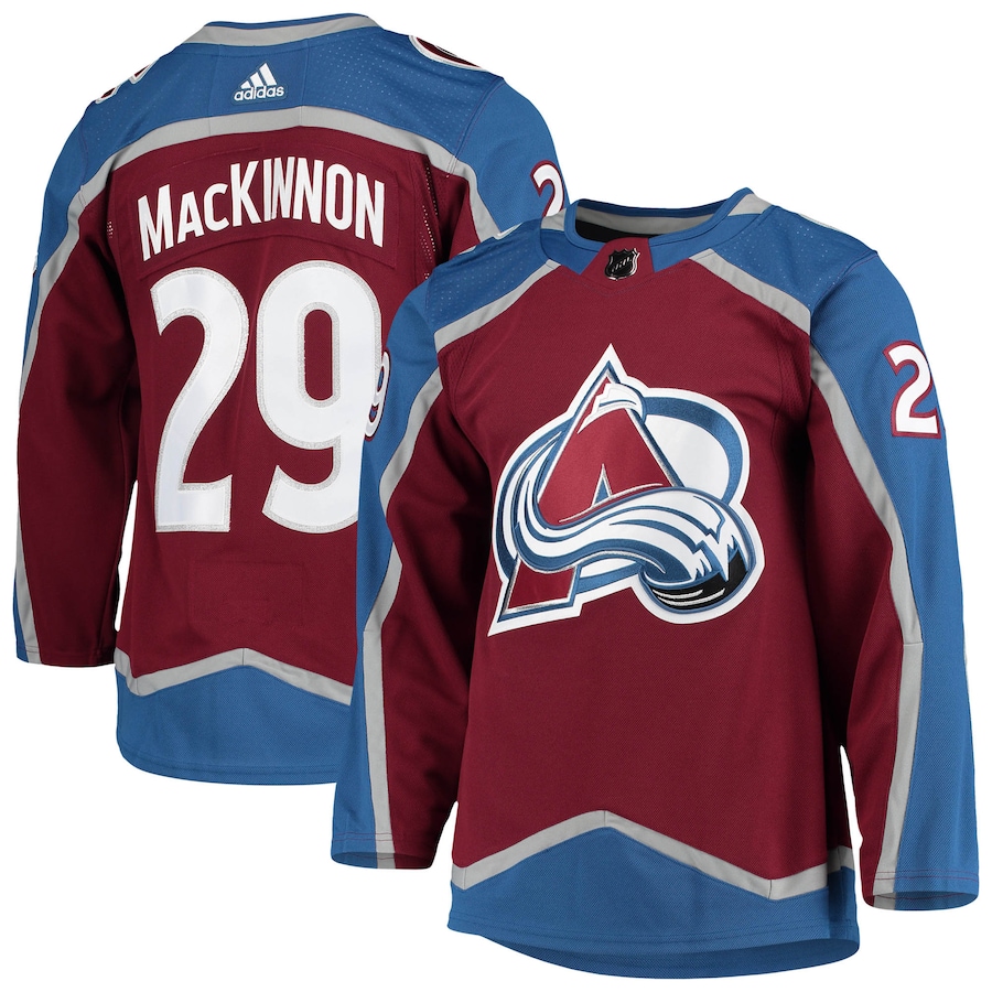 Men's Colorado Avalanche Nathan MacKinnon adidas Burgundy Home Primegreen Authentic Pro Player Jersey - Jersey