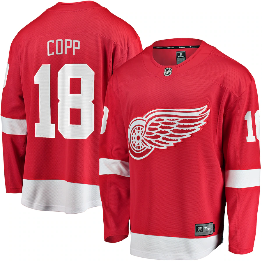 Men's Detroit Red Wings Andrew Copp Fanatics Red Home Breakaway Player Jersey - Jersey