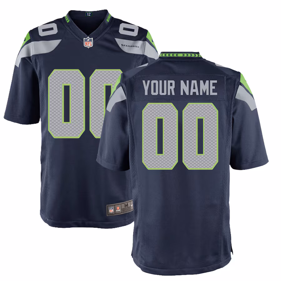 Youth Seattle Seahawks Nike College Navy Custom Game Jersey - Jersey