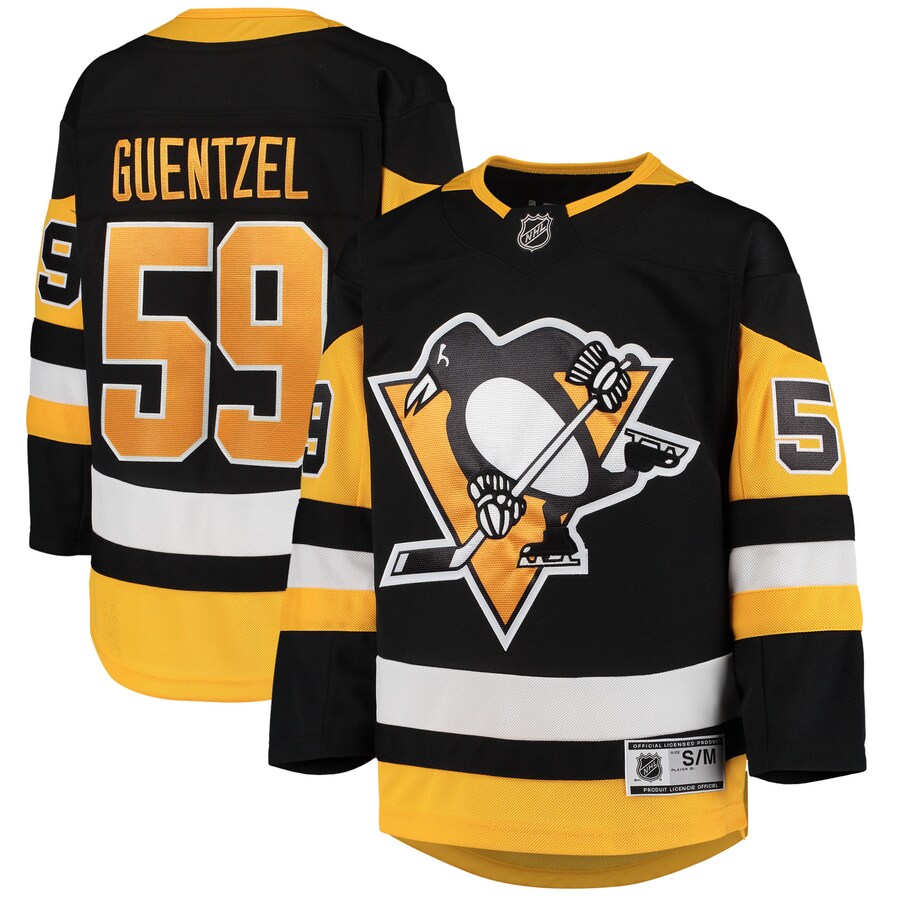 Youth Pittsburgh Penguins Jake Guentzel Black Home Premier Player Jersey - Jersey