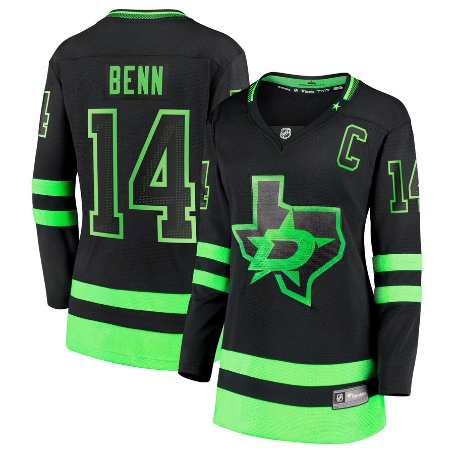 Women's Dallas Stars Jamie Benn Fanatics Branded Black 2020/21 Alternate Premier Breakaway Player Jersey - Jersey