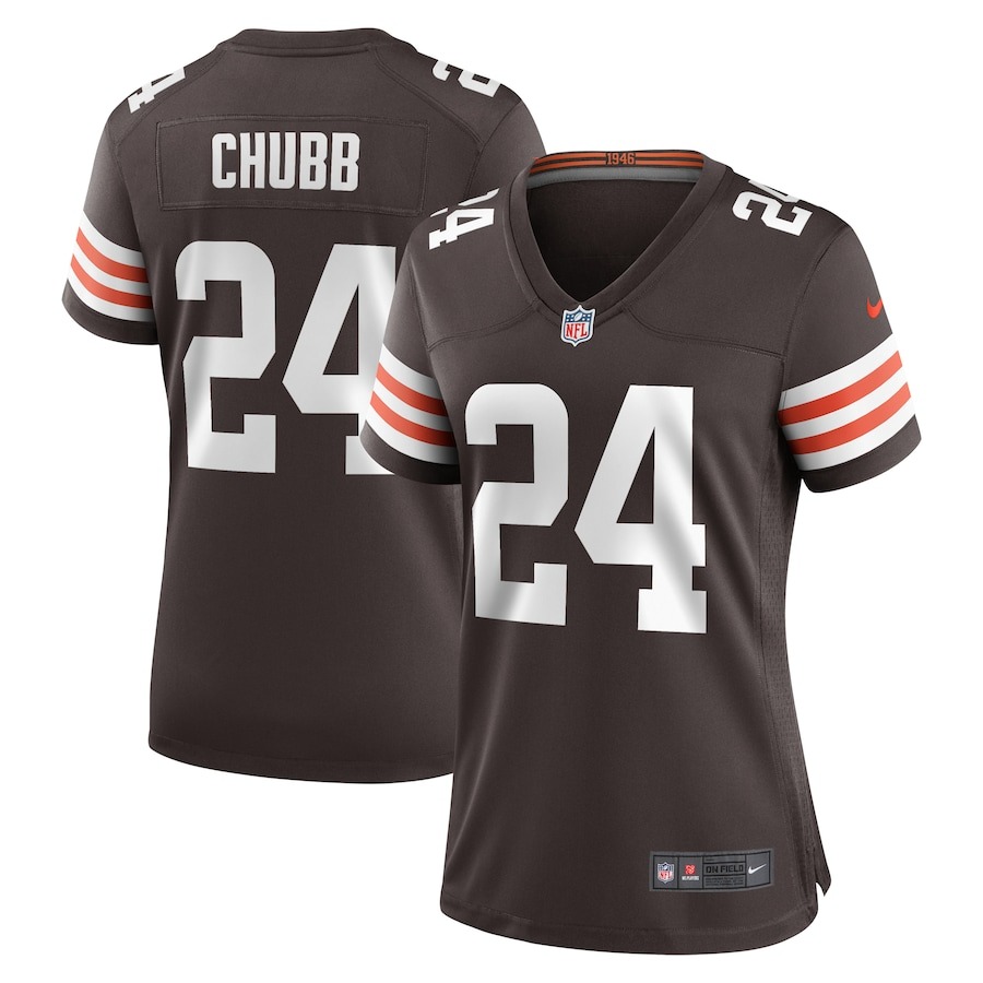 Women's Cleveland Browns Nick Chubb Nike  Brown Team Game Jersey - Jersey