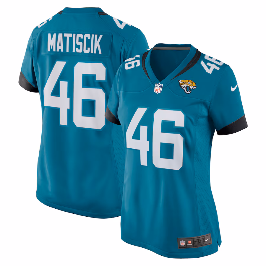 Women's Jacksonville Jaguars Ross Matiscik Nike Teal Nike Game Jersey - Jersey