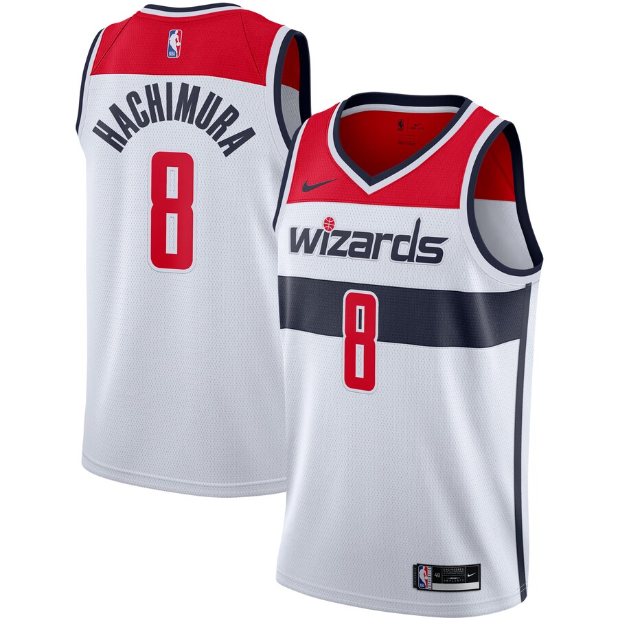 Men's Washington Wizards Rui Hachimura Nike White 2020/21 Swingman Jersey - Association Edition - Jersey