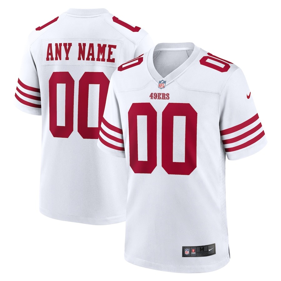 Men's San Francisco 49ers Nike White Game Custom Player Jersey - Jersey
