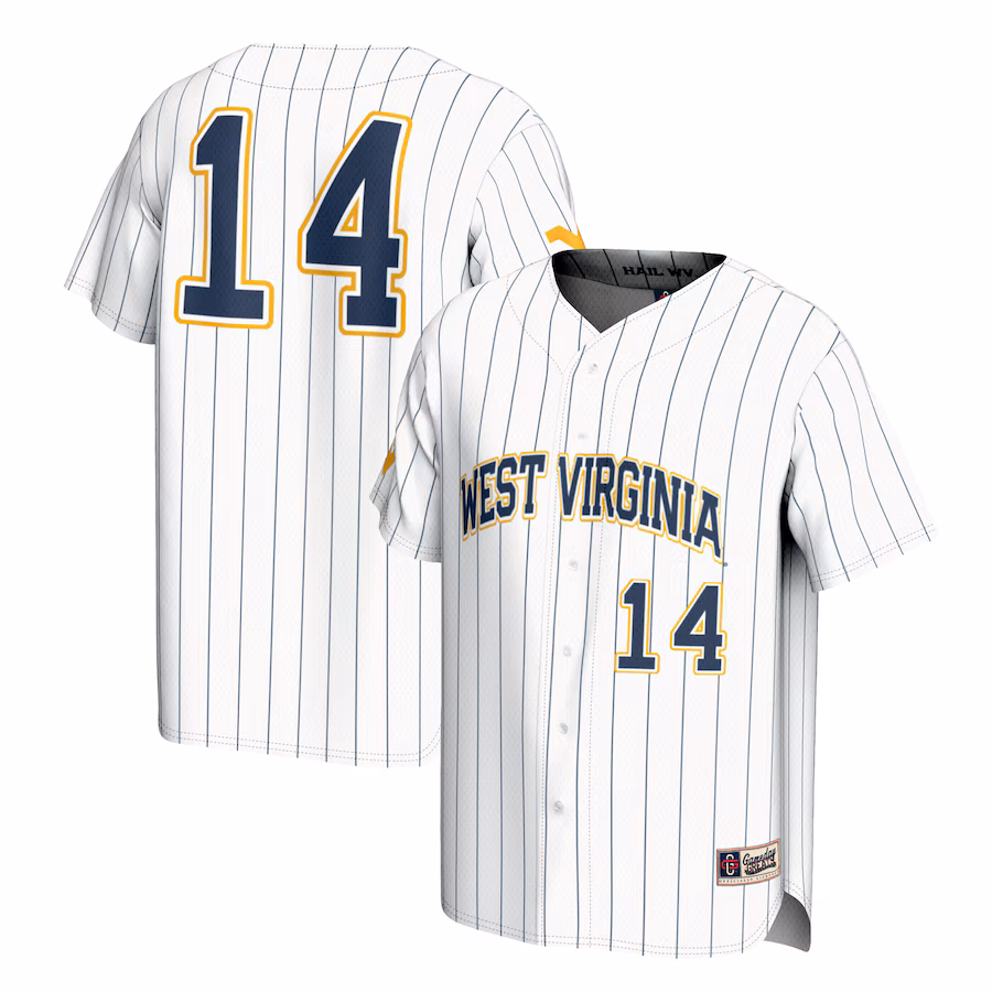 Unisex GameDay Greats #14 White West Virginia Mountaineers Lightweight Baseball Fashion Jersey - Jersey