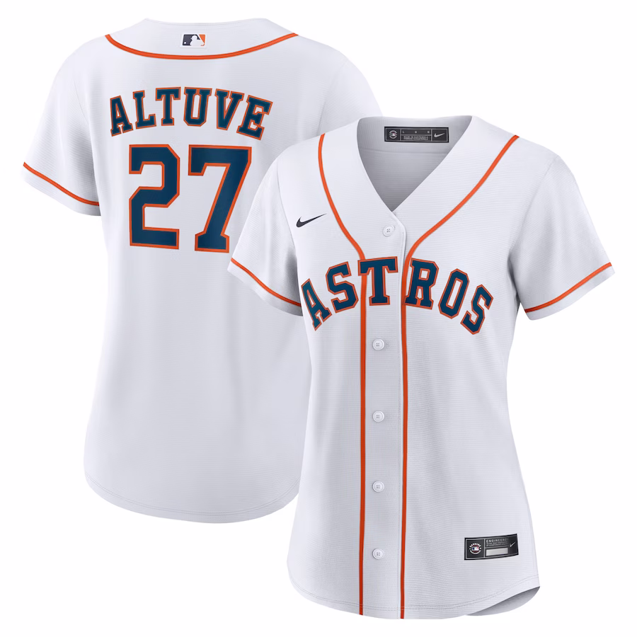 Women's Houston Astros Jose Altuve Nike White Home Replica Player Jersey - Jersey