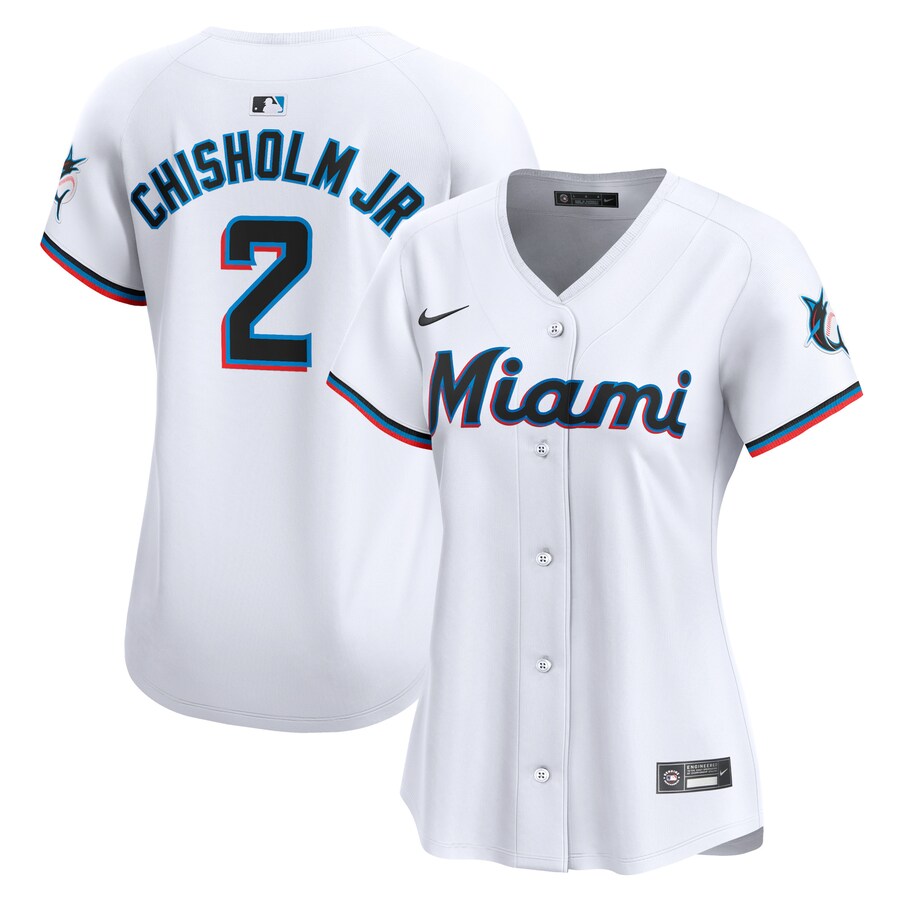 Women's Miami Marlins Jazz Chisholm Jr. Nike White Home Limited Player Jersey - Jersey