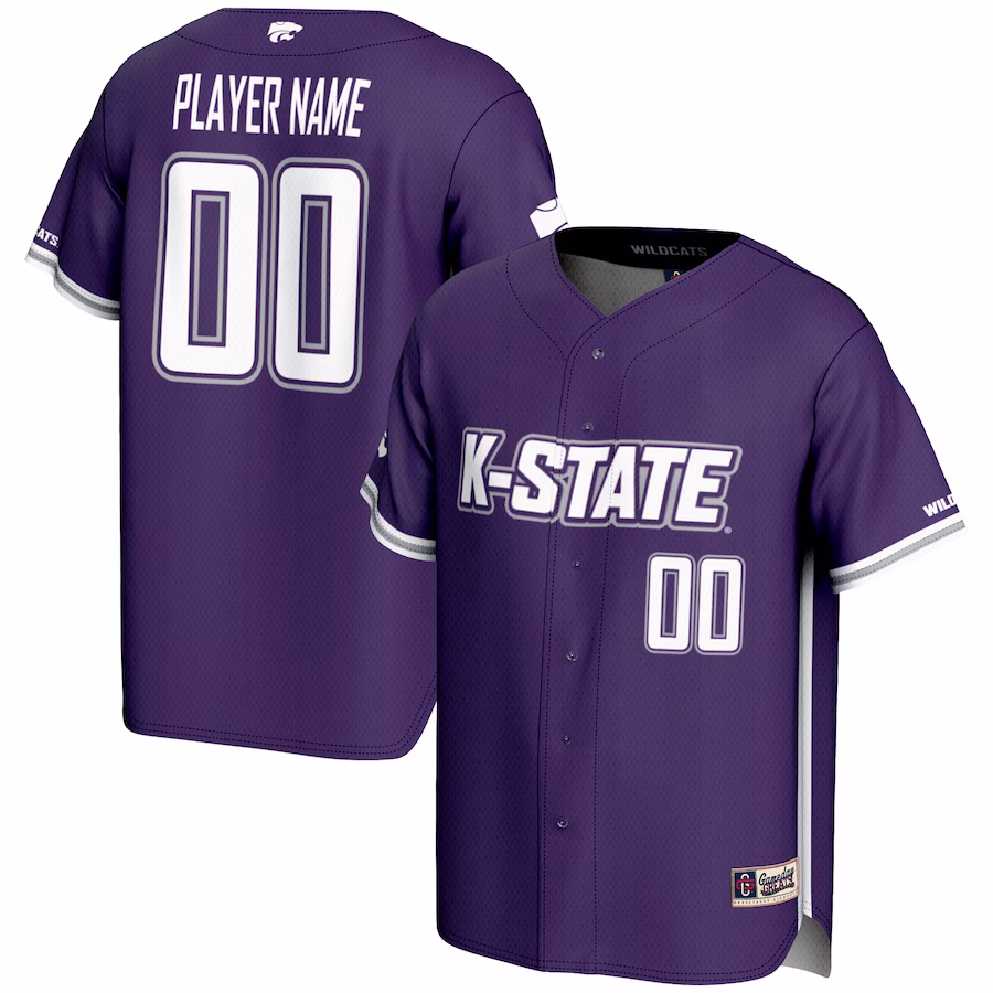 Kansas State Wildcats GameDay Greats NIL Pick-A-Player Lightweight Baseball Jersey - Purple - Jersey