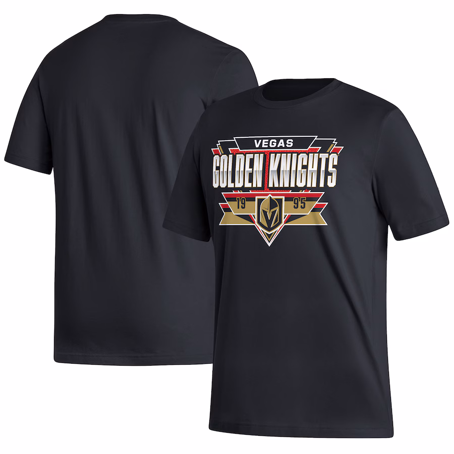 Men's Vegas Golden Knights adidas Black Reverse Retro 2.0 Fresh Playmaker T-Shirt - Jersey